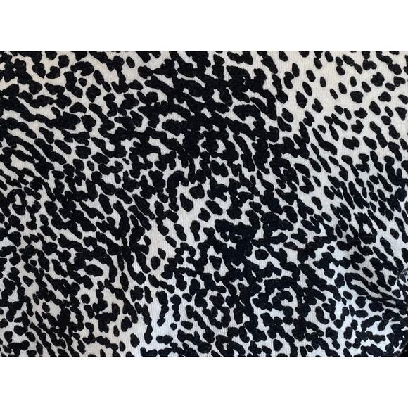 Merona Cotton Blend Black & White Animal Print V-Neck Long Sleeve Cardigan, S - Picture 5 of 10